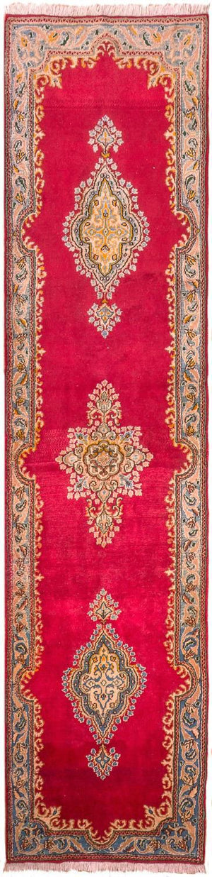 Tapis de couloir Tapis persan - Classique - 308 x 77 cm - rouge