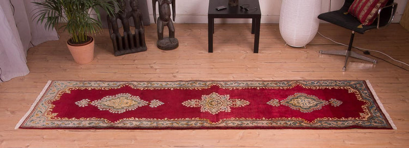 Tapis de couloir Tapis persan - Classique - 308 x 77 cm - rouge