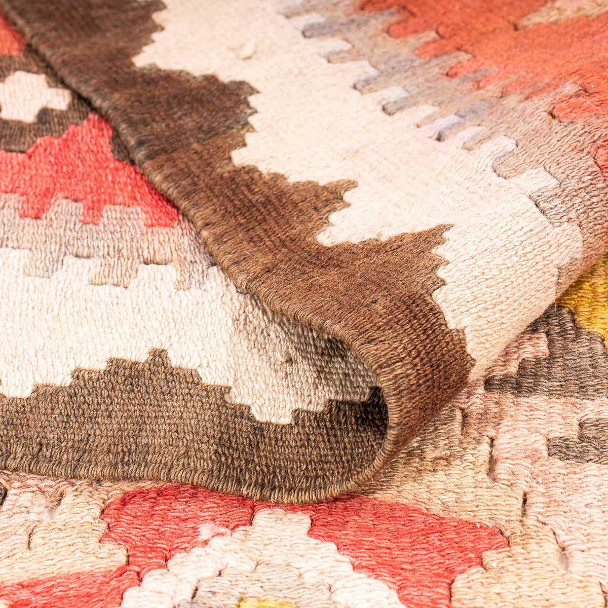 Tapis de couloir Tapis Kelim - Vieux - 310 x 140 cm - multicolore