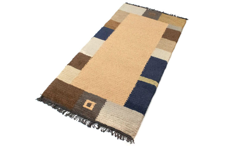 Tapis Népalais - 140 x 70 cm - marron clair