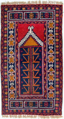 Tapis Belutsch - 130 x 76 cm - multicolore