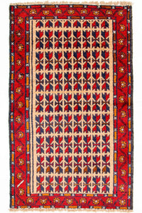 Tapis Belutsch - 130 x 77 cm - rouge