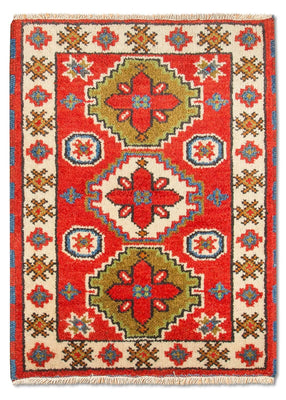 Tapis oriental - 92 x 65 cm - rouge