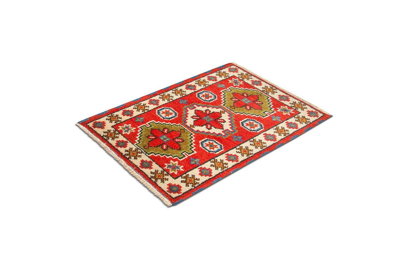 Tapis oriental - 92 x 65 cm - rouge