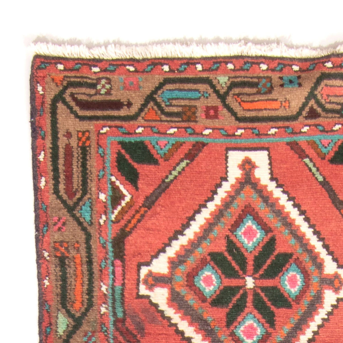 Tapis de couloir Tapis persan - Nomadic - 307 x 78 cm - rouge