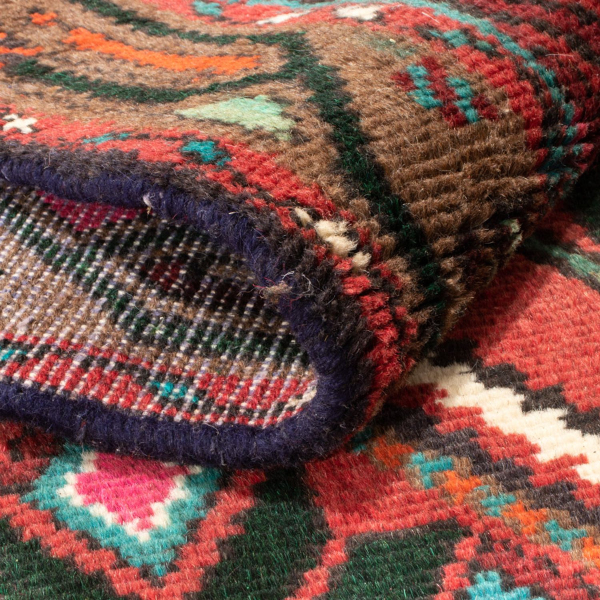 Tapis de couloir Tapis persan - Nomadic - 307 x 78 cm - rouge