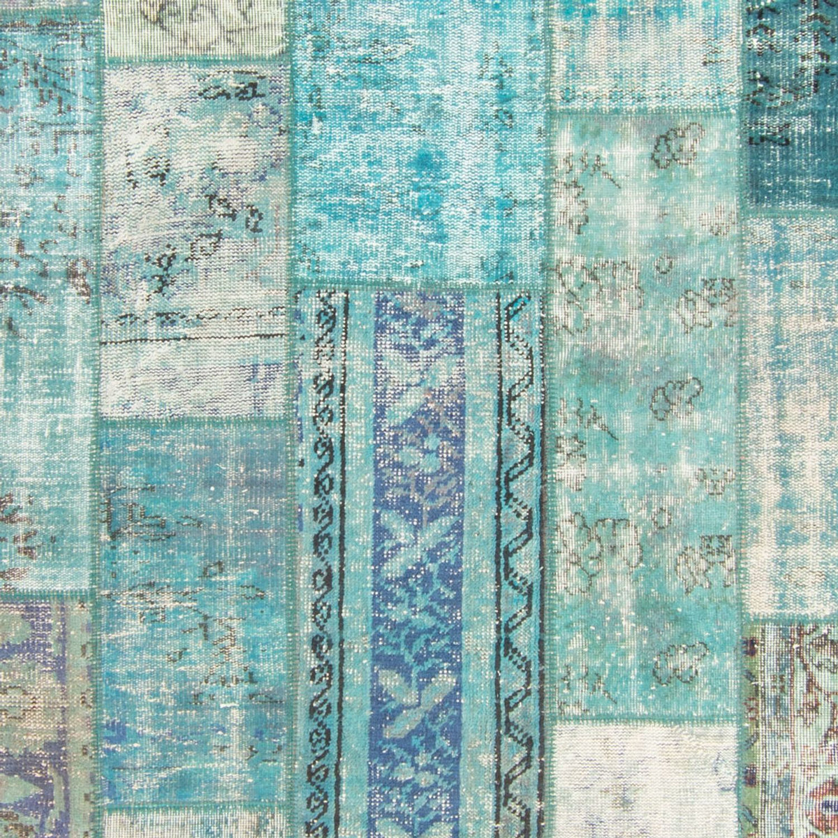 Tapis vintage - 305 x 198 cm - turquoise