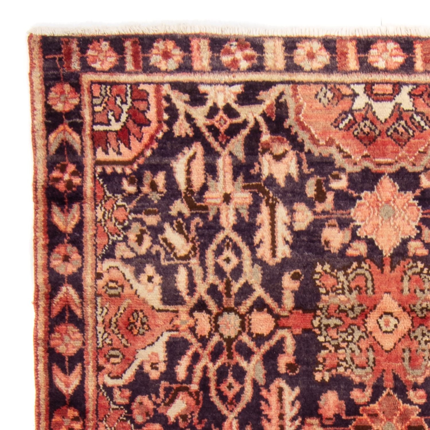 Tapis persan - Nomadic - 208 x 137 cm - bleu foncé
