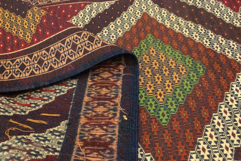 Tapis de couloir Tapis Kelim - Oriental - 222 x 85 cm - marron