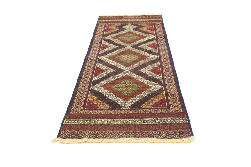 Tapis de couloir Tapis Kelim - Oriental - 222 x 85 cm - marron