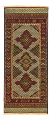 Tapis de couloir Tapis Kelim - Oriental - 208 x 85 cm - beige