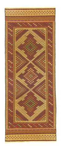 Tapis de couloir Tapis Kelim - Oriental - 212 x 82 cm - multicolore