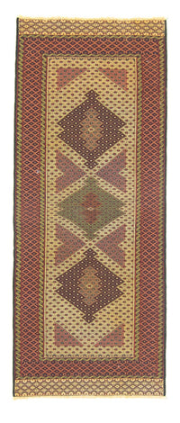 Tapis de couloir Tapis Kelim - Oriental - 201 x 82 cm - beige
