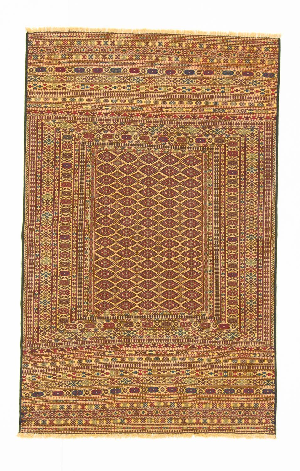 Tapis Kelim - Oriental - 208 x 133 cm - marron