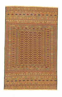 Tapis Kelim - Oriental - 208 x 133 cm - marron