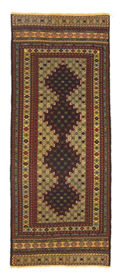 Tapis de couloir Tapis Kelim - Oriental - 202 x 84 cm - bleu