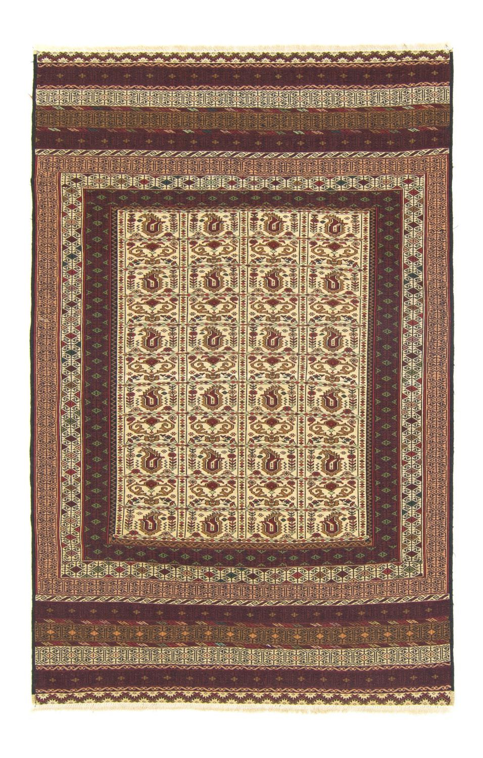 Tapis Kelim - Oriental - 188 x 121 cm - marron
