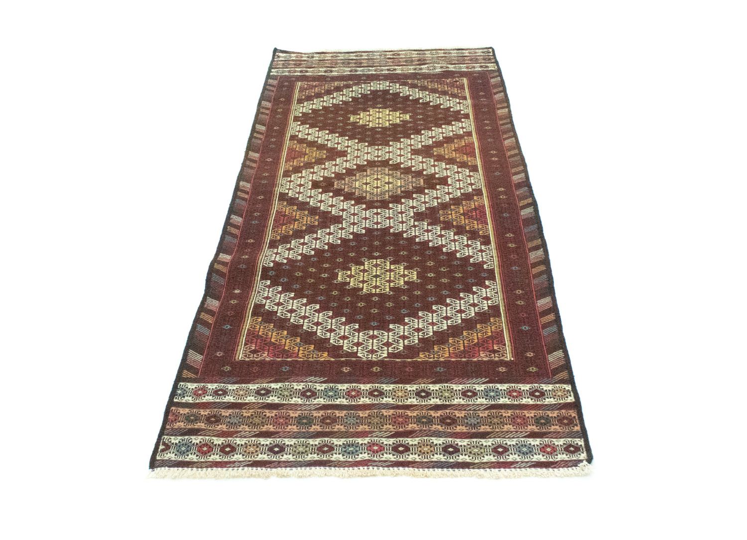 Tapis de couloir Tapis Kelim - Oriental - 190 x 75 cm - marron