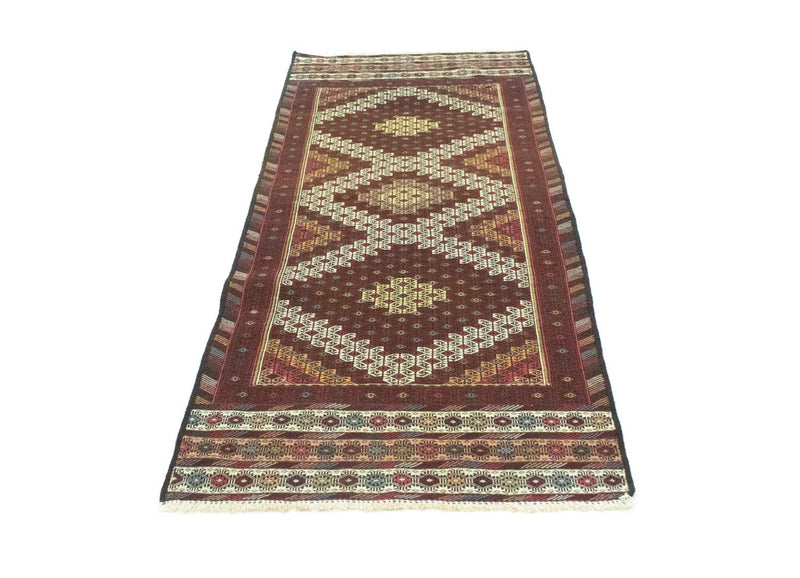 Tapis de couloir Tapis Kelim - Oriental - 190 x 75 cm - marron