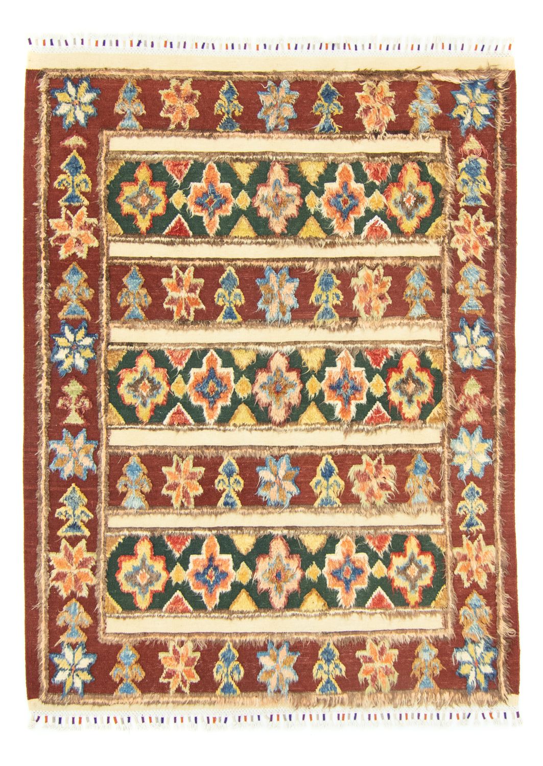 Tapis berbère - 211 x 158 cm - rouge