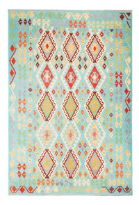 Tapis Kelim - Splash - 250 x 176 cm - multicolore