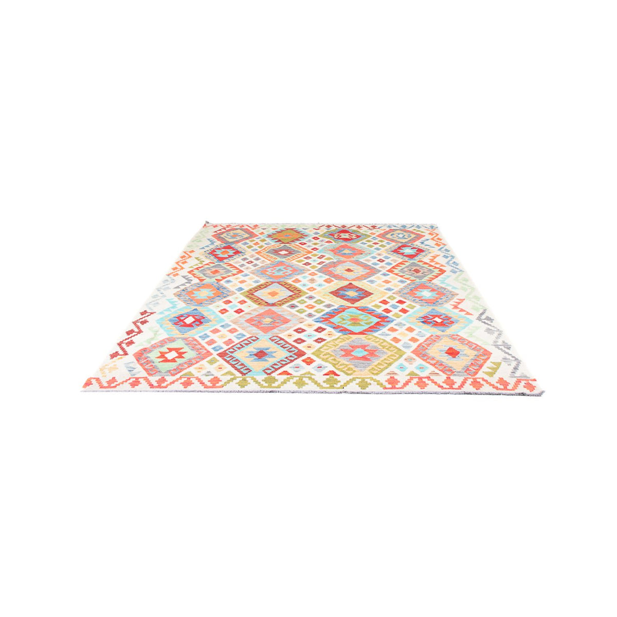 Tapis Kelim - Splash - 248 x 177 cm - multicolore