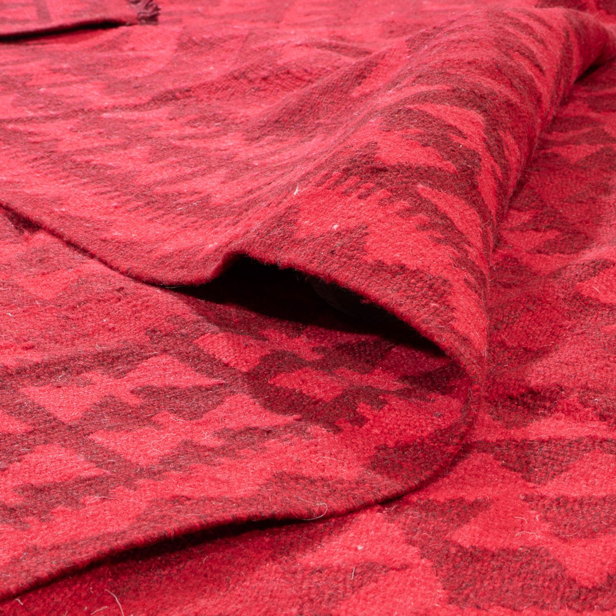 Tapis Kelim - Tendance - Vintage/Overdyed - 291 x 193 cm - rouge