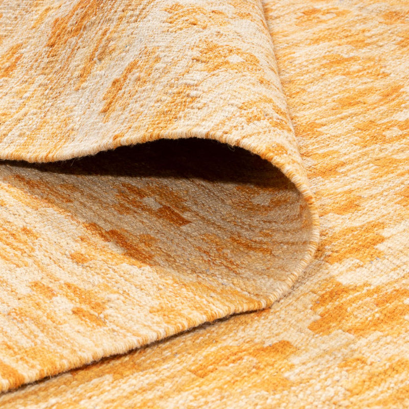 Tapis Kelim - Tendance - Vintage/Overdyed - 247 x 177 cm - jaune moutarde