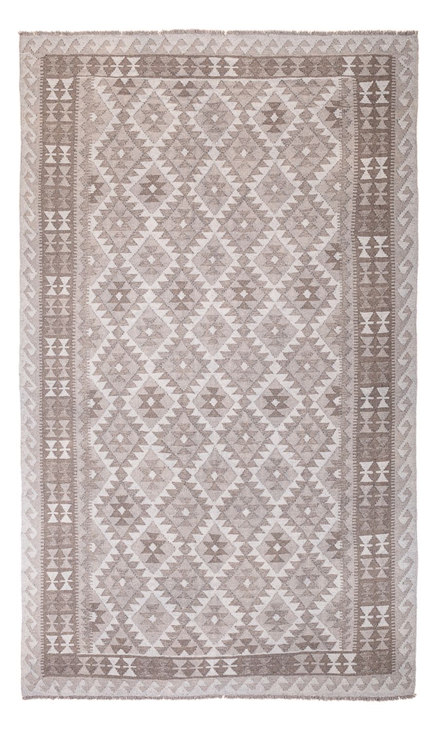 Tapis Kelim - Tendance - 296 x 186 cm - gris