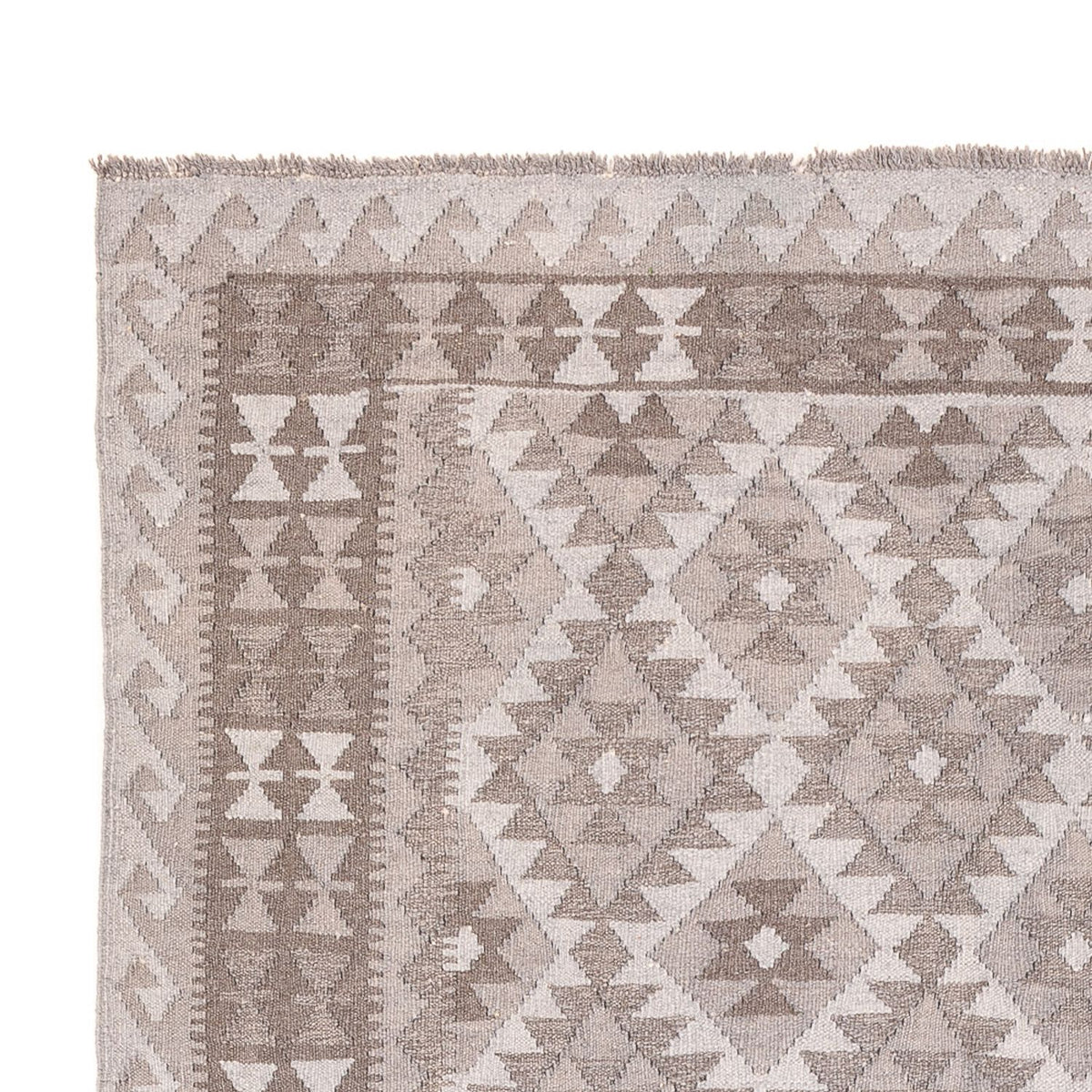 Tapis Kelim - Tendance - 296 x 186 cm - gris