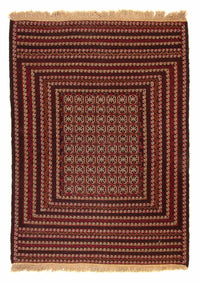 Tapis Kelim - Oriental - 180 x 133 cm - rouge foncé