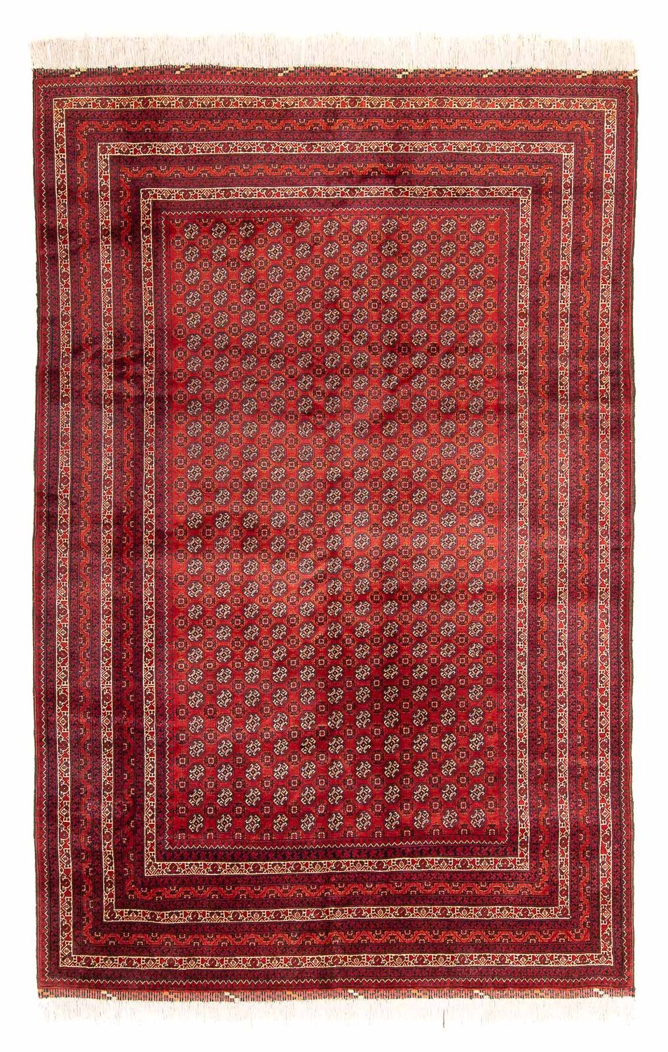 Tapis afghan - Boukhara - 300 x 200 cm - rouge