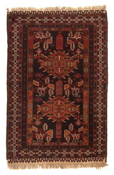 Tapis afghan 127x189cm - Tapis oriental - marron