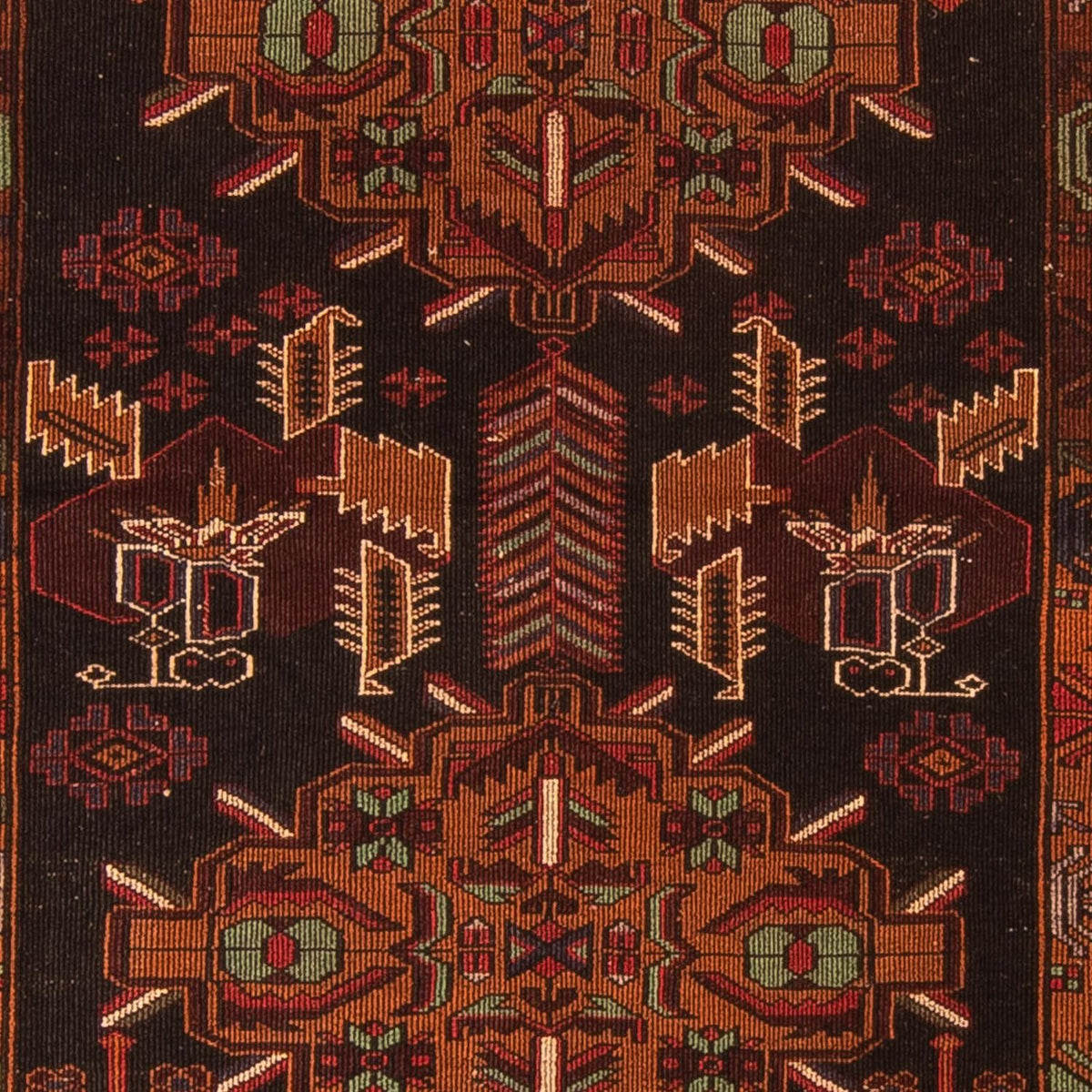 Tapis afghan - 189 x 127 cm - marron