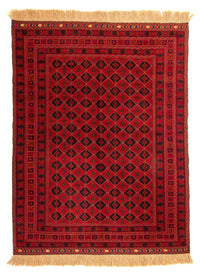 Tapis Turkaman - 190 x 153 cm - rouge foncé