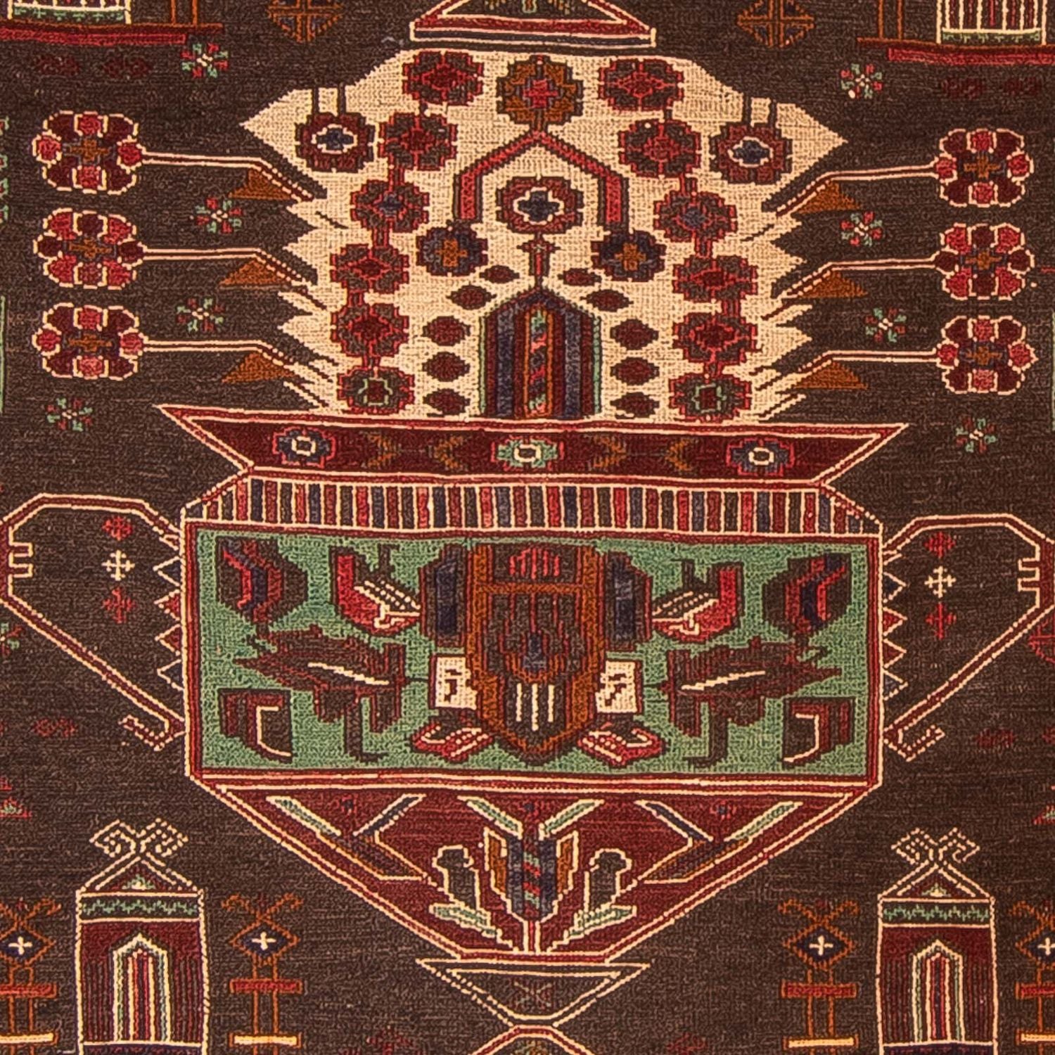Tapis Kelim - Oriental - 179 x 130 cm - marron