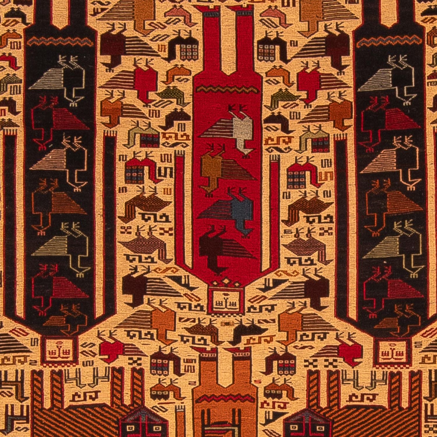 Tapis Kelim - Oriental - 197 x 129 cm - marron clair