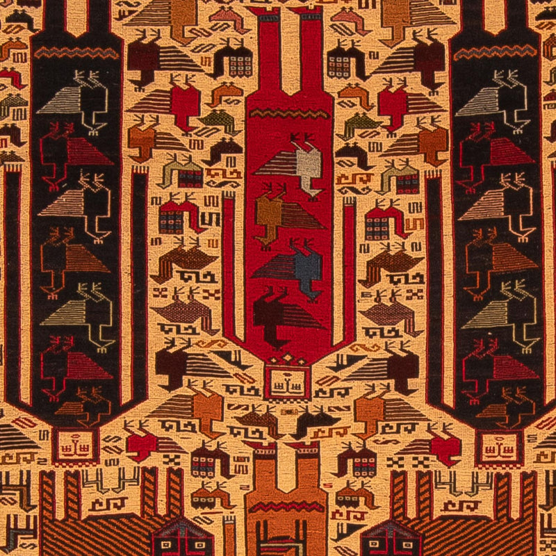 Tapis Kelim - Oriental - 197 x 129 cm - marron clair