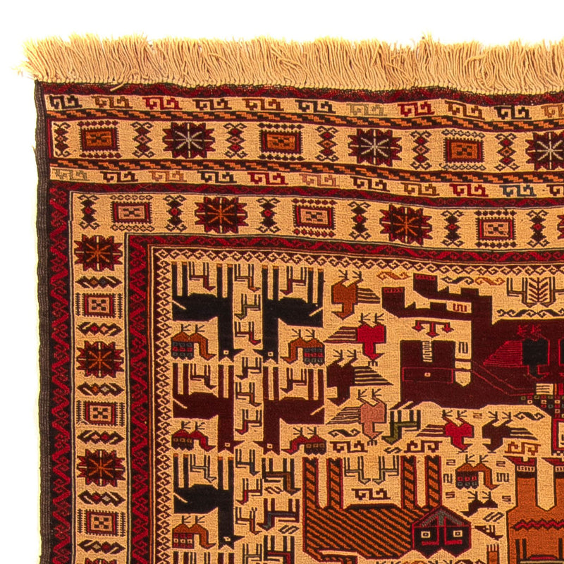 Tapis Kelim - Oriental - 197 x 129 cm - marron clair