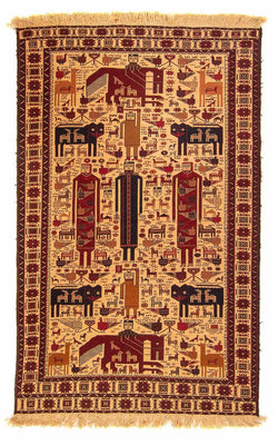 Tapis Kelim - Oriental - 194 x 124 cm - marron clair