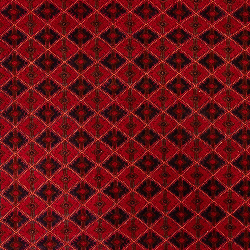 Tapis afghan - Boukhara - 283 x 208 cm - rouge foncé