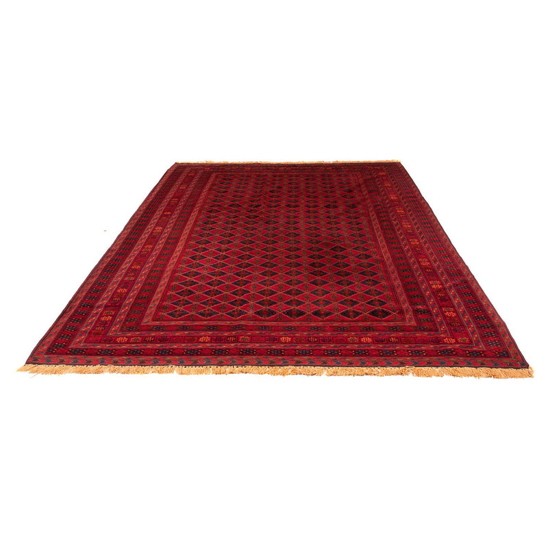 Tapis afghan - Boukhara - 283 x 208 cm - rouge foncé