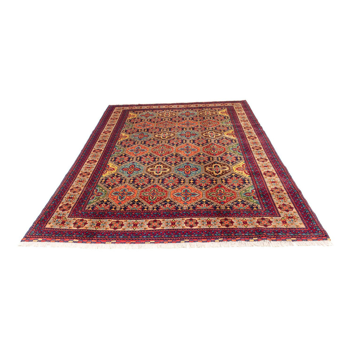 Tapis afghan - 299 x 192 cm - multicolore