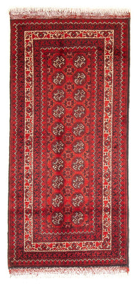 Tapis afghan - 100 x 69 cm - rouge foncé