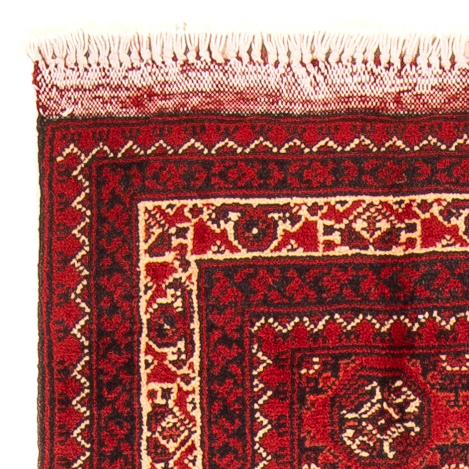 Tapis afghan - 100 x 69 cm - rouge foncé