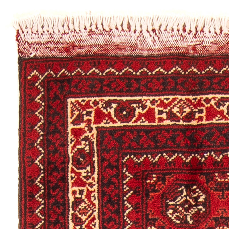 Tapis afghan - 100 x 69 cm - rouge foncé