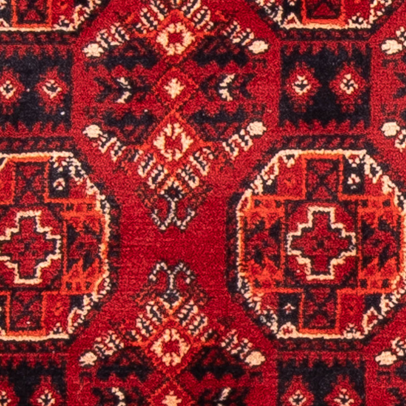 Tapis de couloir Tapis afghan - 106 x 49 cm - rouge foncé