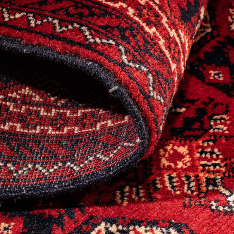 Tapis de couloir Tapis afghan - 106 x 49 cm - rouge foncé