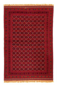 Tapis Kelim - Oriental - 196 x 136 cm - rouge foncé