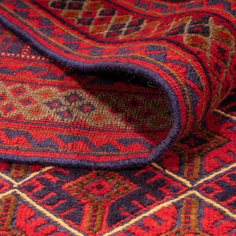 Tapis Kelim - Oriental - 196 x 136 cm - rouge foncé